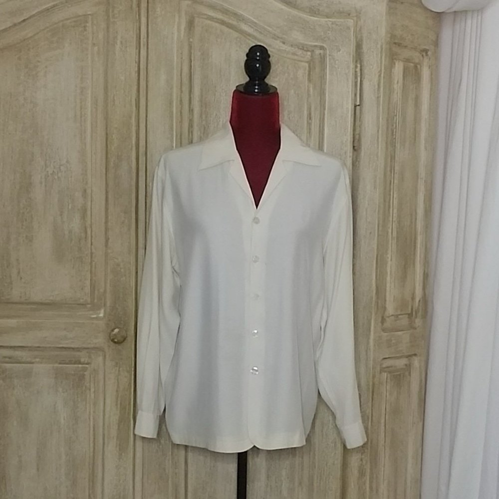 💖Off-White 100% Silk Blouse